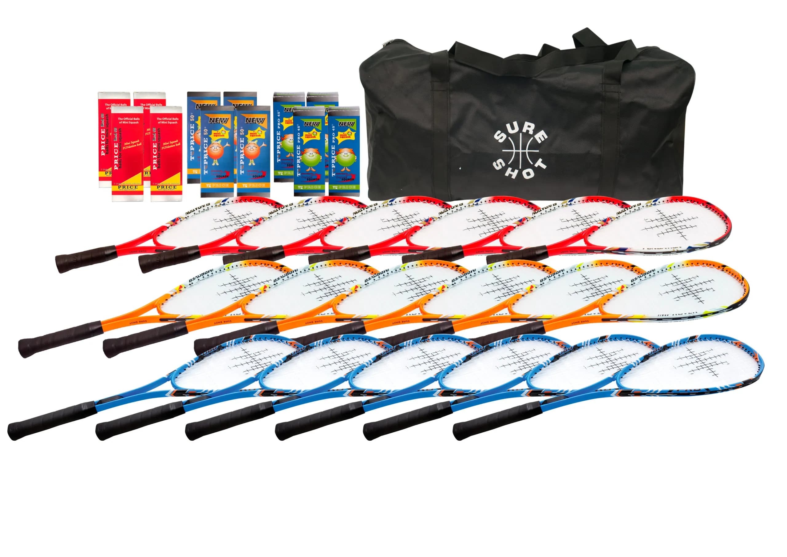 202224 Sure Shot Development Racket Pack Bag 12 balls