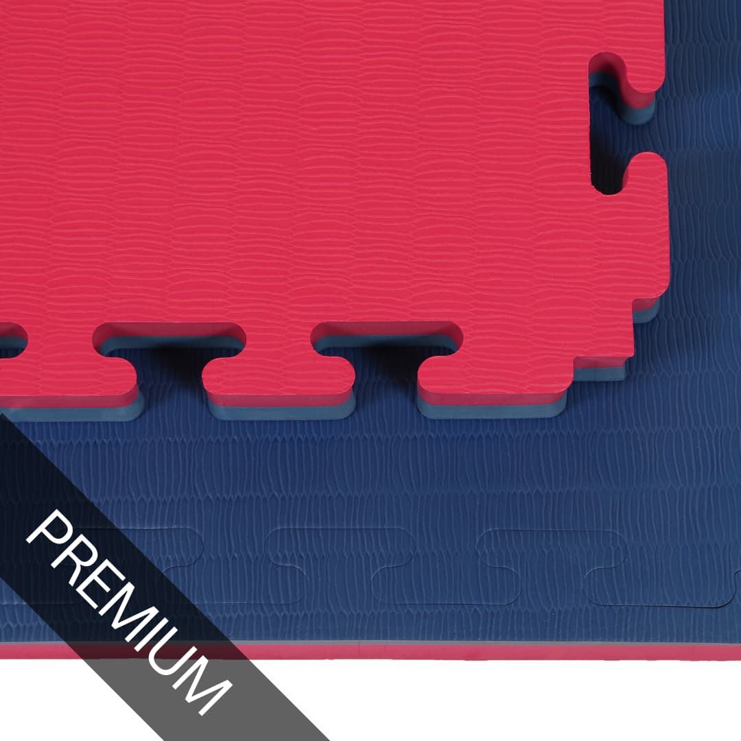 Promat Blue/Red 40mm Jigsaw Mats - Tatami Finish