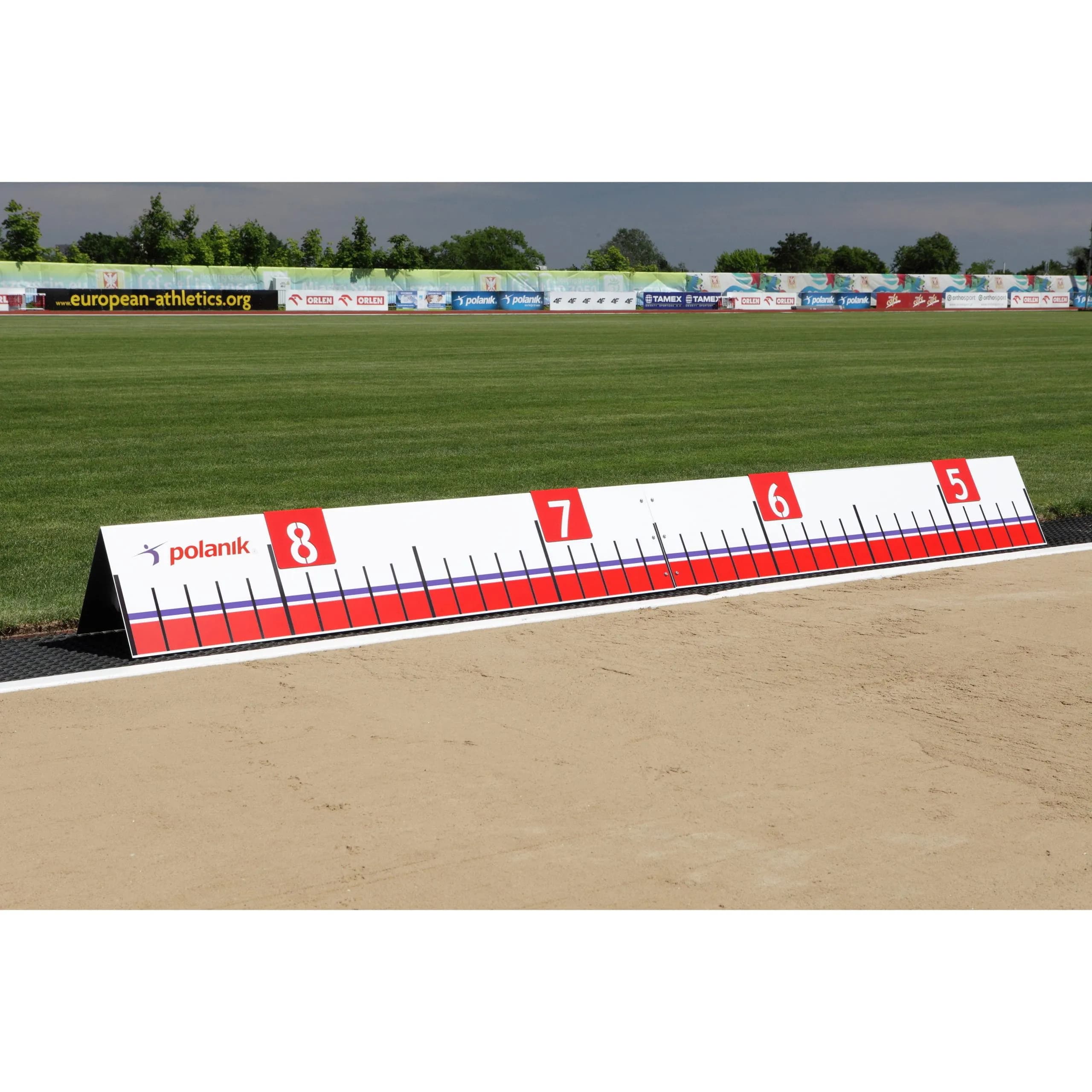 Distance indicators for both long and triple jump