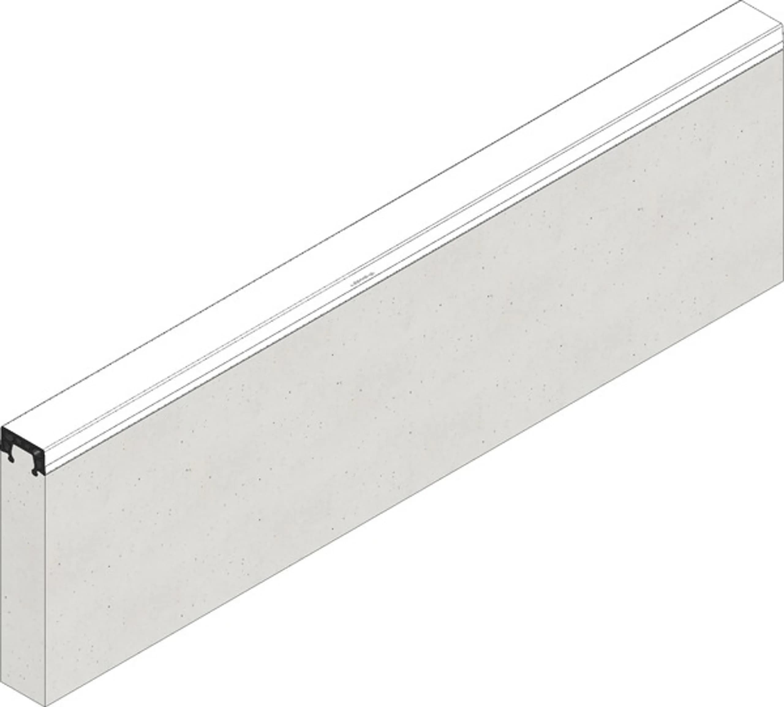 Soft Kerb White Straight