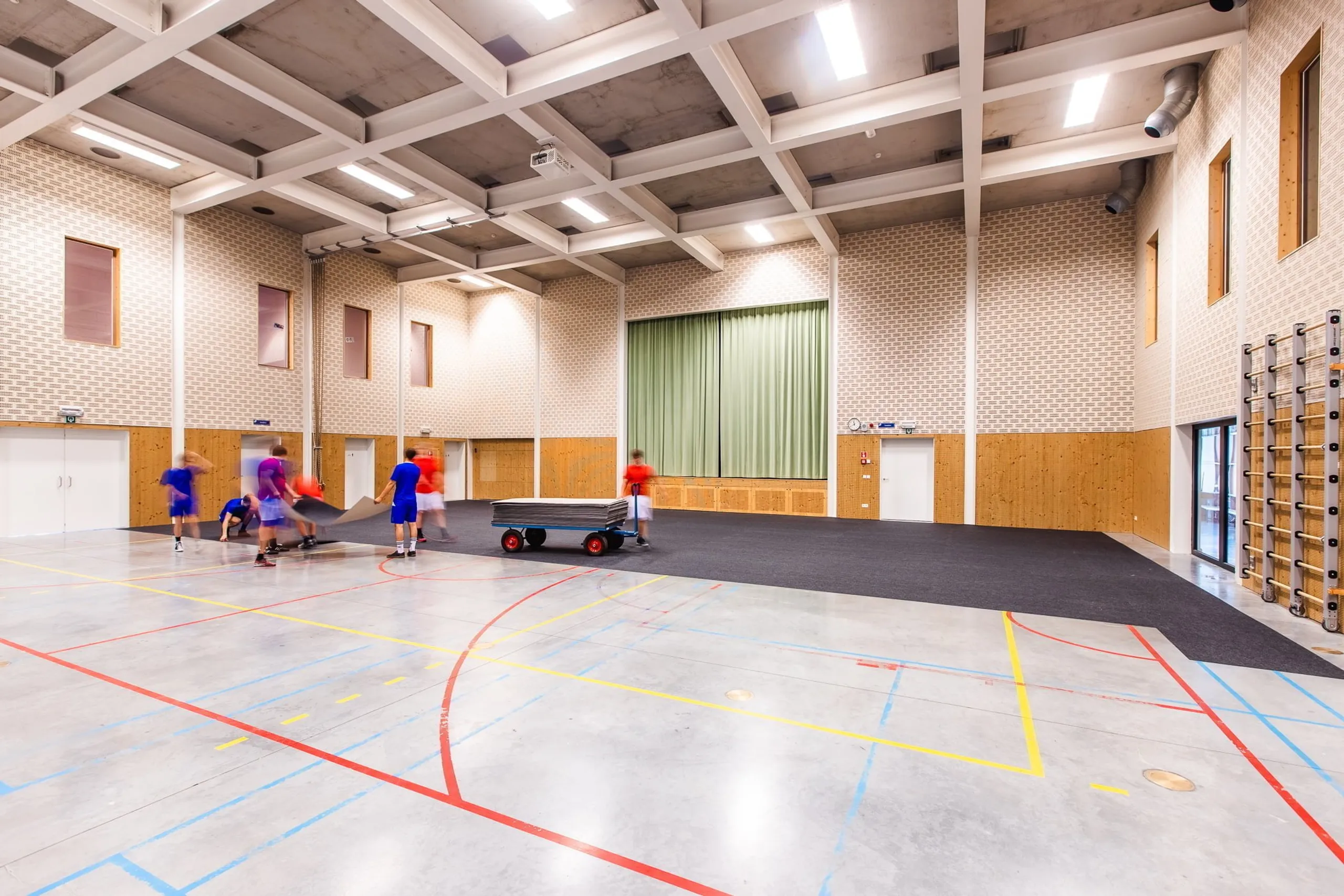 Giant tiles installation School Lebbeke