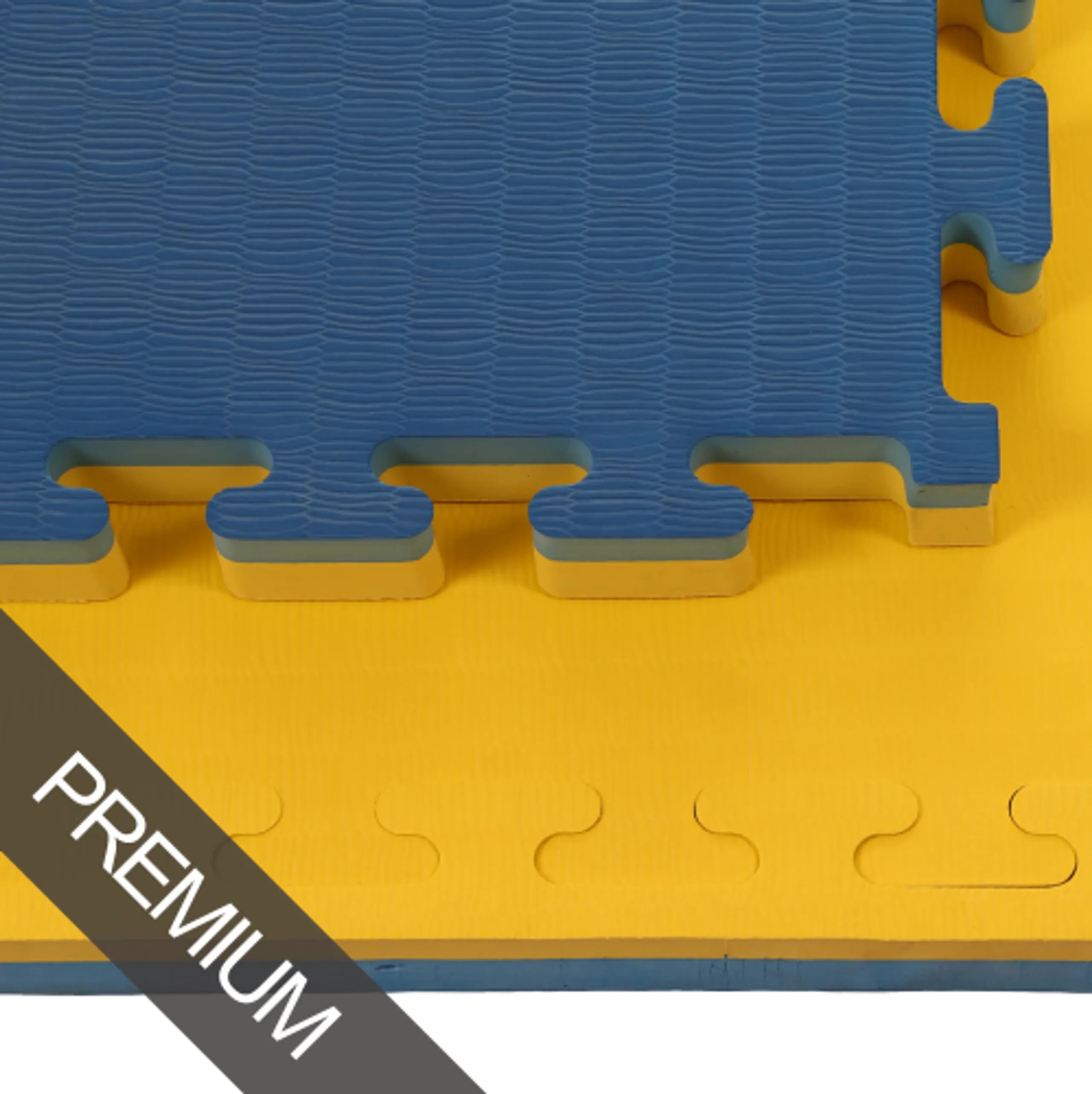 Promat Blue/Yellow 40mm Jigsaw Mats - Tatami Finish